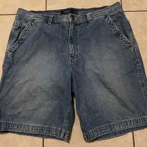 Sonoma Denim Casual Flat Front Cargo Shorts Outdoor Hiking Size 38